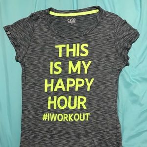 “This is my happy hour shirt” athletic gym T-shirt